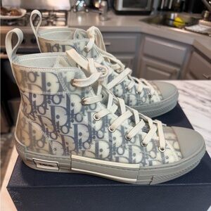 Dior B23 League High-Top – White & Black Oblique